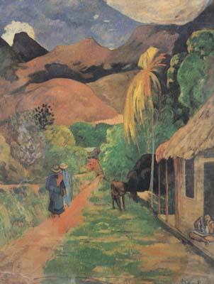 Street in Tahiti (mk07), Paul Gauguin